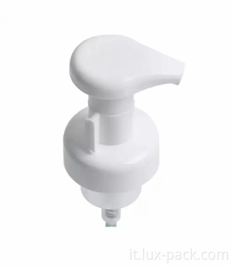 Pompa di distributore di sapone in schiuma di plastica all'ingrosso pp pompa in schiuma di distributore di sapone per la cura personale